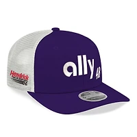 Men's New Era  Purple/White Alex Bowman 2026 ally 9SEVENTY Adjustable Trucker Hat