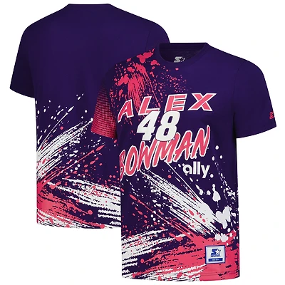 Men's Starter Purple Alex Bowman Touchdown Extreme T-Shirt