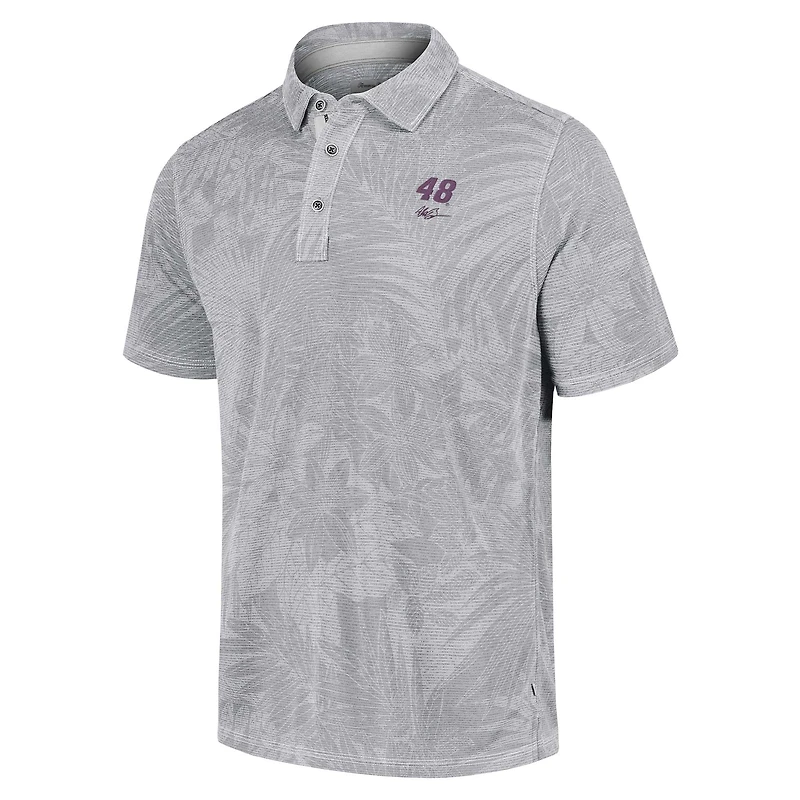 Men's Tommy Bahama Gray Alex Bowman Santiago Paradise Polo