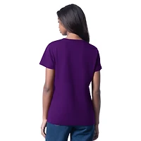 Women's G-III 4Her by Carl Banks Purple Alex Bowman Cheer Dance V-Neck T-Shirt