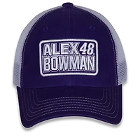 Women's Hendrick Motorsports Team Collection Purple/White Alex Bowman Name & Number Patch Adjustable Hat
