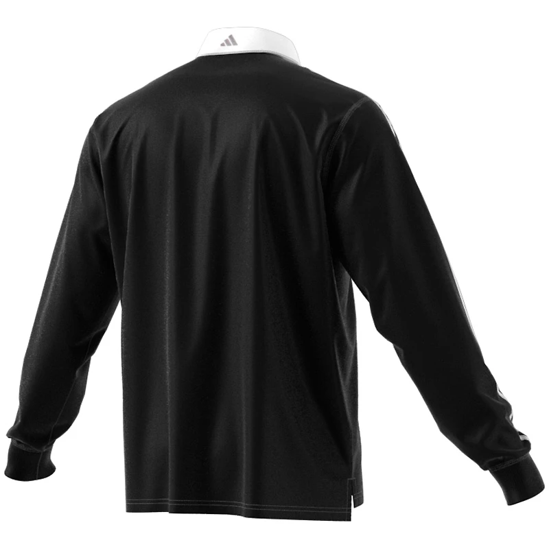 All Blacks adidas 2024/25 Long Sleeve Polo Jersey - Black
