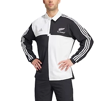 All Blacks adidas 2024/25 Long Sleeve Polo Jersey - Black