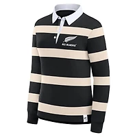 Polo rayé à manches longues All Blacks Fanatics - Noir Femme