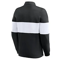 Polo rayé à manches longues All Blacks Fanatics - Noir