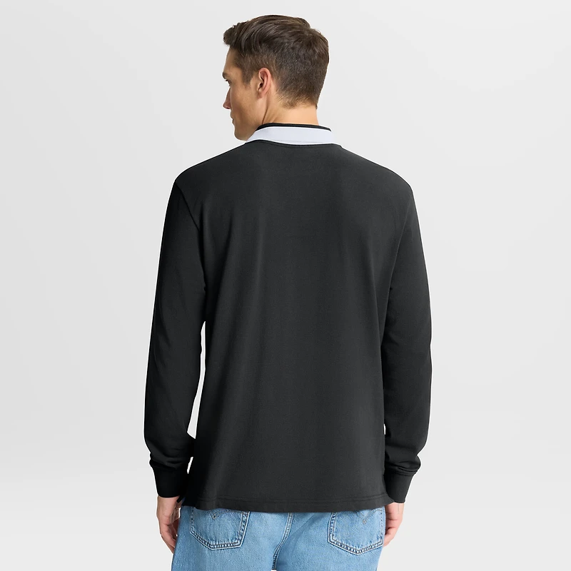Polo à manches longues All Blacks Fanatics Tipped - Noir