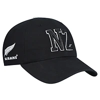 Men's '47 Black All Blacks Generic Mass Clique Clean Up Adjustable Hat