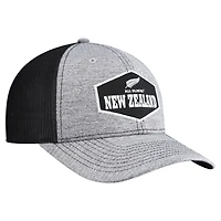 Men's '47 Gray All Blacks Generic Mass Rodeo Patch Trucker Adjustable Hat