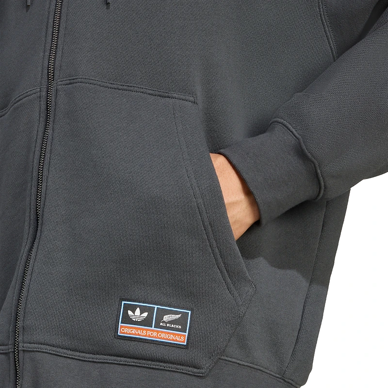 Men's All Blacks adidas Full-Zip Hoodie - Black