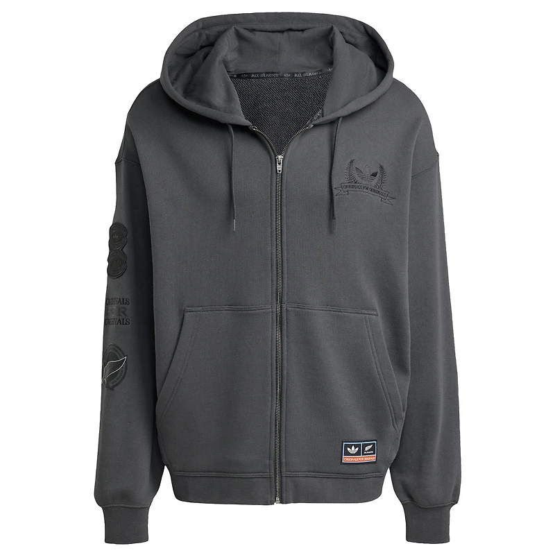Men's All Blacks adidas Full-Zip Hoodie - Black