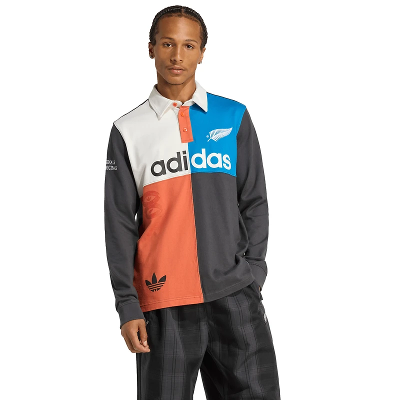 Maillot de rugby à manches longues adidas All Blacks pour homme - Noir