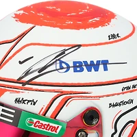 Casque de Formule 1 japonais à l'échelle 1:2, autographié par Esteban Ocon (BWT Alpine Team)