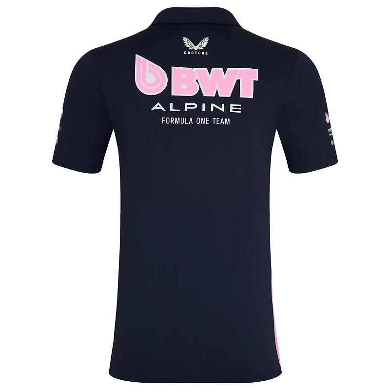 Polo bleu marine Alpine Team Wear 2025 pour homme de Castore