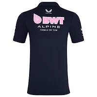 Polo bleu marine Alpine Team Wear 2025 pour homme de Castore