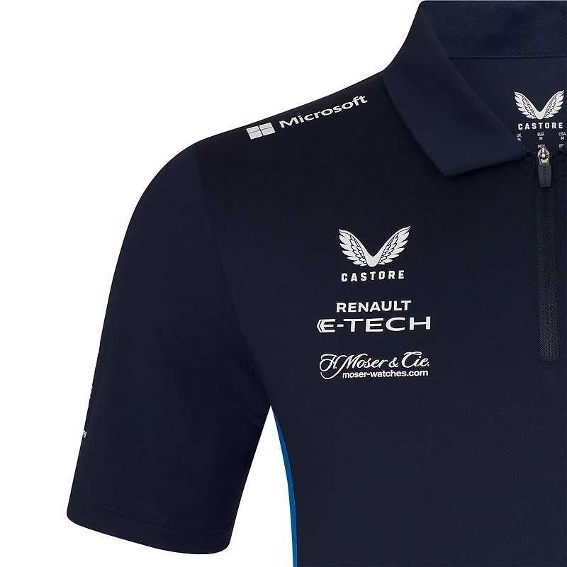 Polo bleu marine Alpine Team Wear 2025 pour homme de Castore
