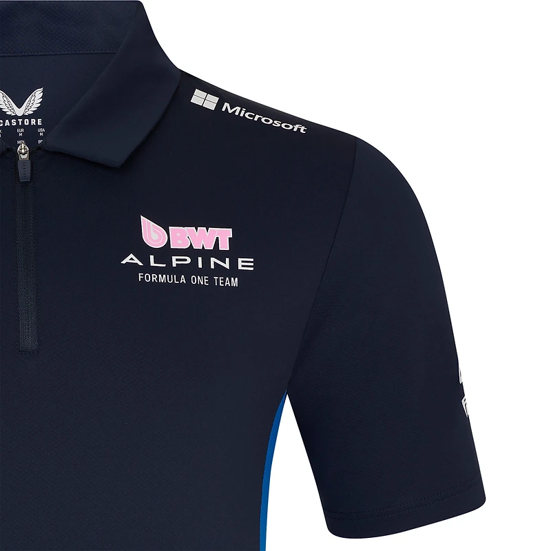 Polo bleu marine Alpine Team Wear 2025 pour homme de Castore
