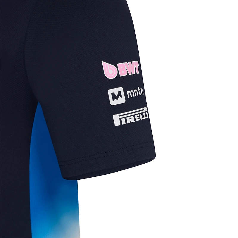 Polo bleu marine Alpine Team Wear 2025 pour homme de Castore