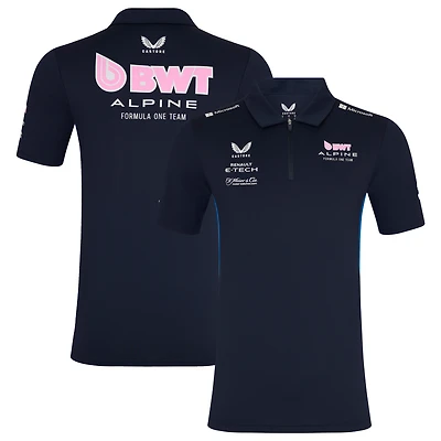 Polo bleu marine Alpine Team Wear 2025 pour homme de Castore