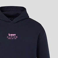 Sweat à capuche décontracté Castore noir manches courtes et motif alpin pour homme