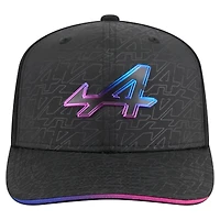 Casquette ajustable New Era Alpine noire pour homme, modèle spécial 9SEVENTY, Grand Prix de Las Vegas 2025