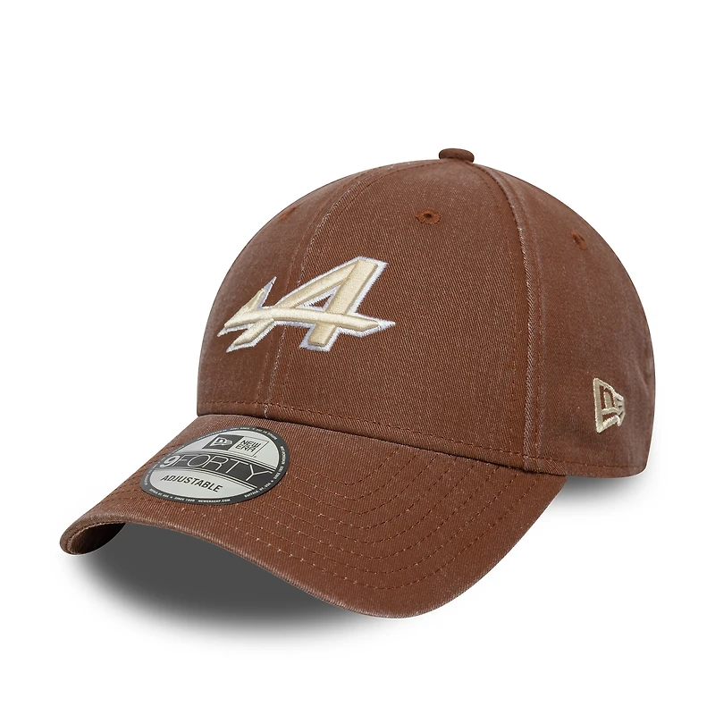 Casquette ajustable 9FORTY délavée Alpine marron New Era pour homme