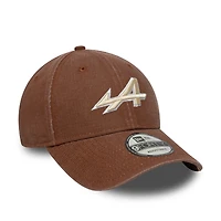 Casquette ajustable 9FORTY délavée Alpine marron New Era pour homme