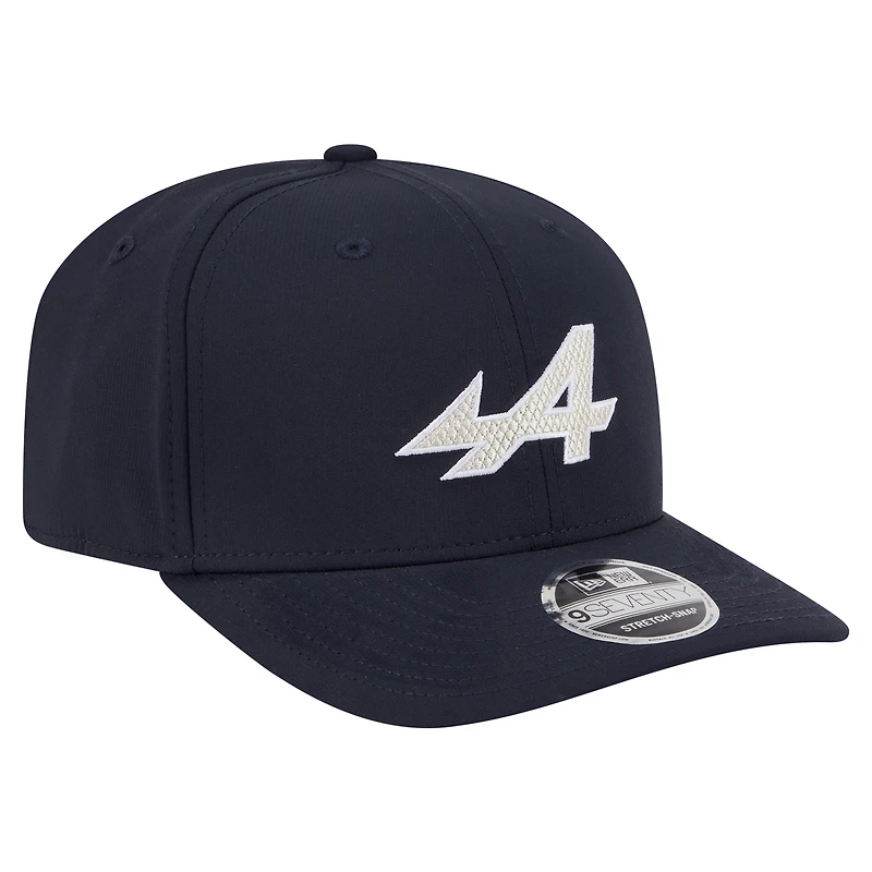 Casquette ajustable extensible à boutons-pression New Era bleu marine Alpine 9SEVENTY pour homme