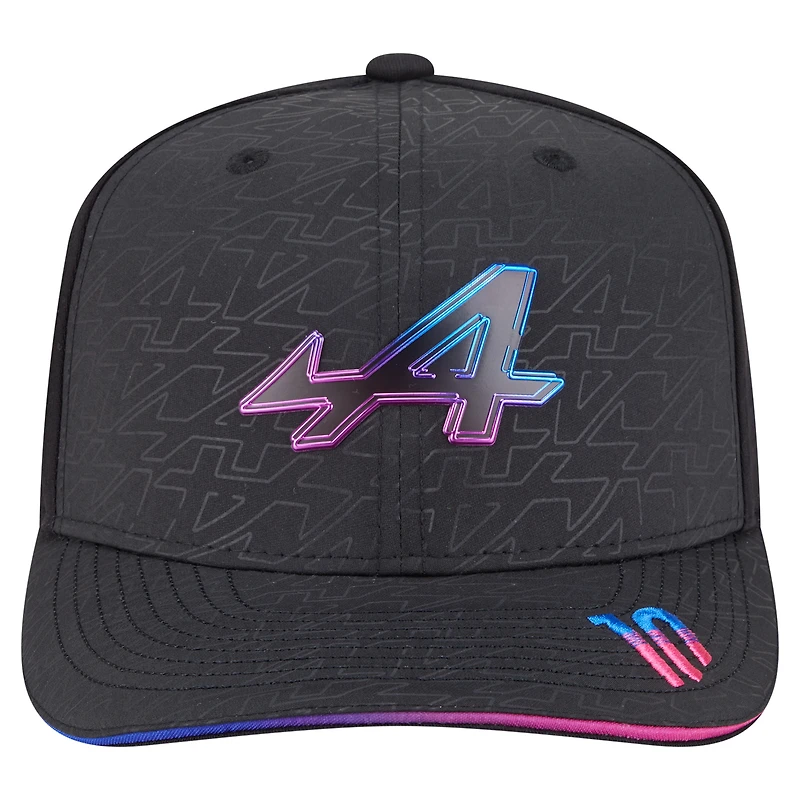 Casquette ajustable Pierre Gasly noire Alpine 2025 Las Vegas Grand Prix Special 9SEVENTY pour homme de New Era