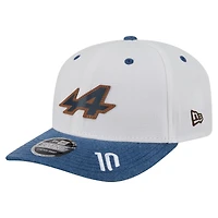 Casquette ajustable New Era Pierre Gasly White Alpine 2025 USA Grand Prix Special 9SEVENTY COOLERA pour homme