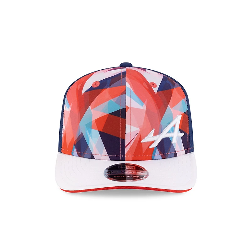 Men's New Era White Alpine 2025 Silverstone Race Special 9SEVENTY Stretch-Snap Hat