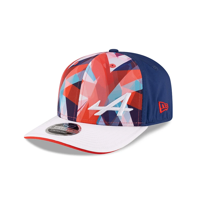 Men's New Era White Alpine 2025 Silverstone Race Special 9SEVENTY Stretch-Snap Hat