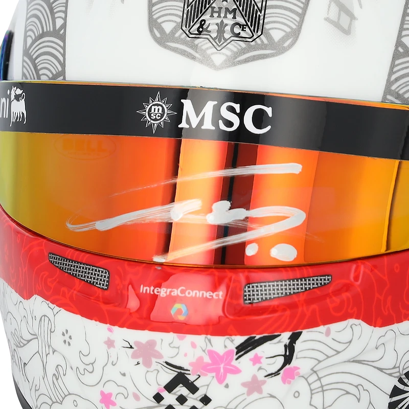 Mini casque rouge F1 de Pierre Gasly BWT Alpine, saison Suzuka 2025, autographié