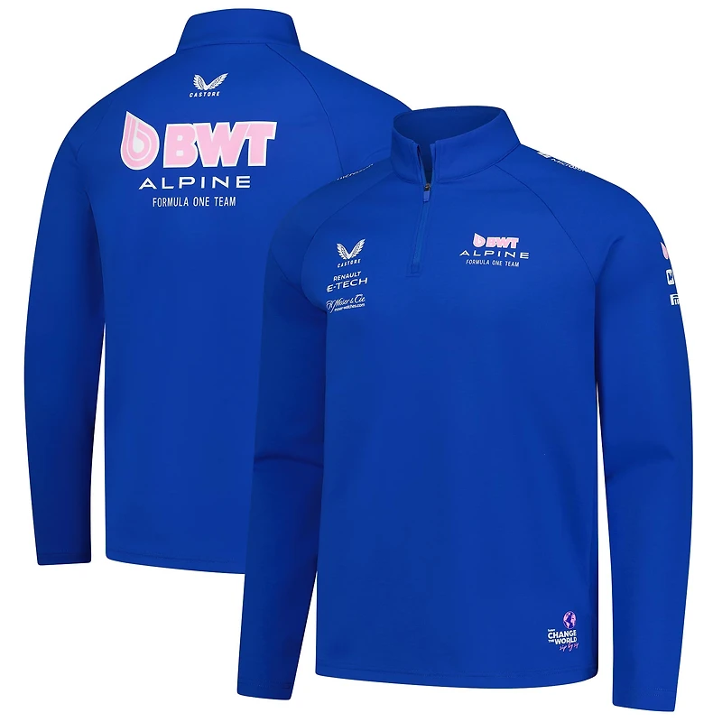 Sweat-shirt unisexe à fermeture éclair quart de tour Castore Blue Alpine 2025 Team Wear