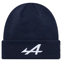 Bonnet unisexe New Era bleu marine Alpine Essential à revers