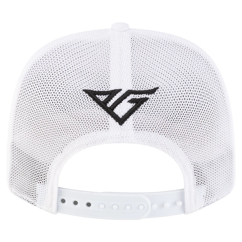 Casquette trucker unisexe New Era Pierre Gasly blanche/bleue Alpine Silverstone 9SEVENTY ajustable