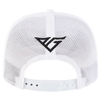 Casquette trucker unisexe New Era Pierre Gasly blanche/bleue Alpine Silverstone 9SEVENTY ajustable