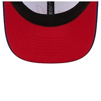 Casquette trucker unisexe New Era Pierre Gasly blanche/bleue Alpine Silverstone 9SEVENTY ajustable