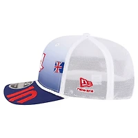 Unisex New Era Pierre Gasly White/Blue Alpine Silverstone 9SEVENTY Trucker Adjustable Hat
