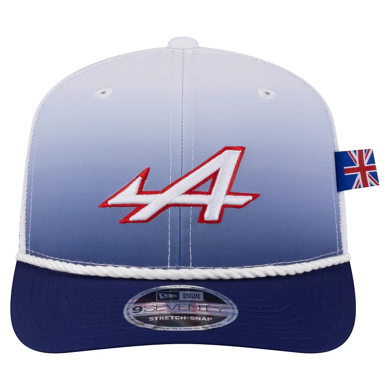 Unisex New Era White/Blue Alpine Silverstone 9SEVENTY Trucker Adjustable Hat