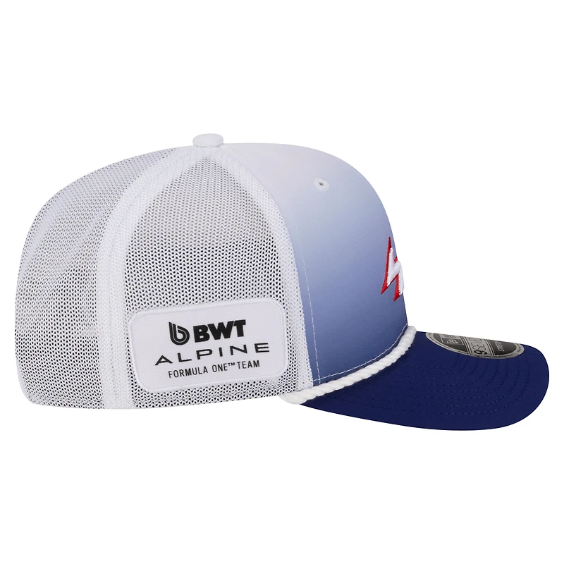 Unisex New Era White/Blue Alpine Silverstone 9SEVENTY Trucker Adjustable Hat