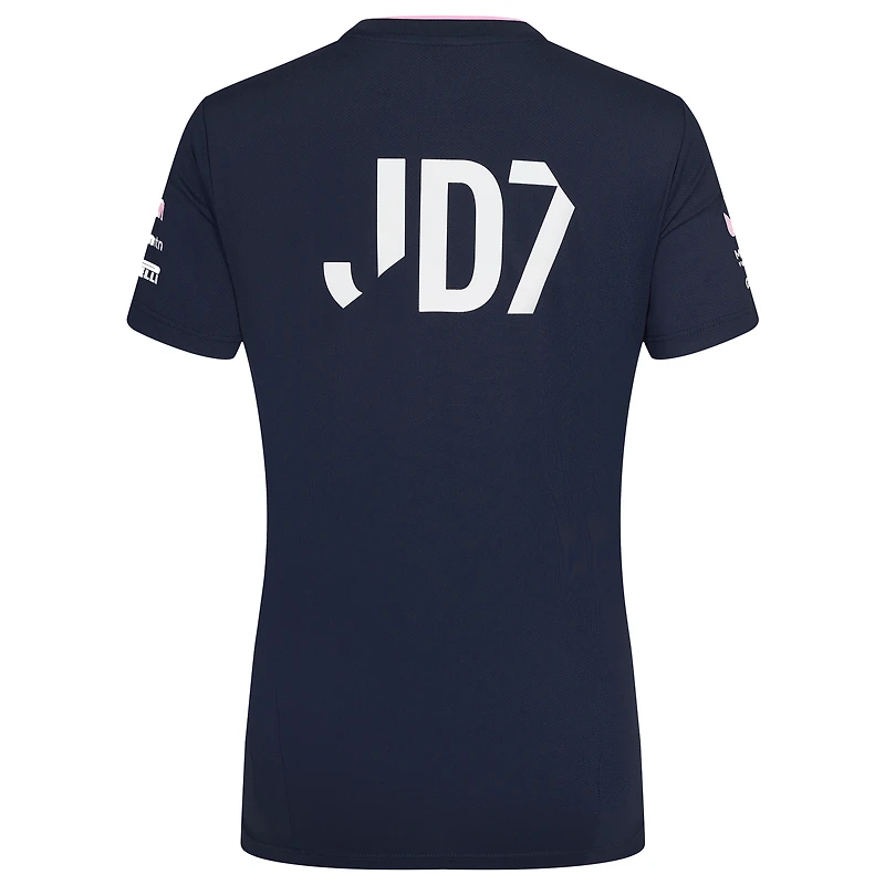 Women's Castore Jack Doohan Navy Alpine 2025 Team Wear Driver T-Shirt
