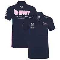 Polo bleu marine Alpine Team Wear 2025 pour femme de Castore