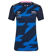 T-shirt pilote bleu marine Castore Pierre Gasly Alpine 2025 Team Wear pour femme
