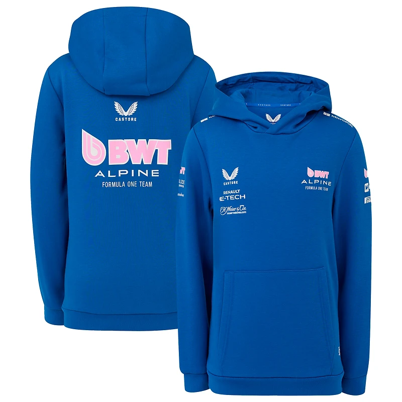 Sweat à capuche pour jeunes Castore Blue Alpine 2025 Team Wear