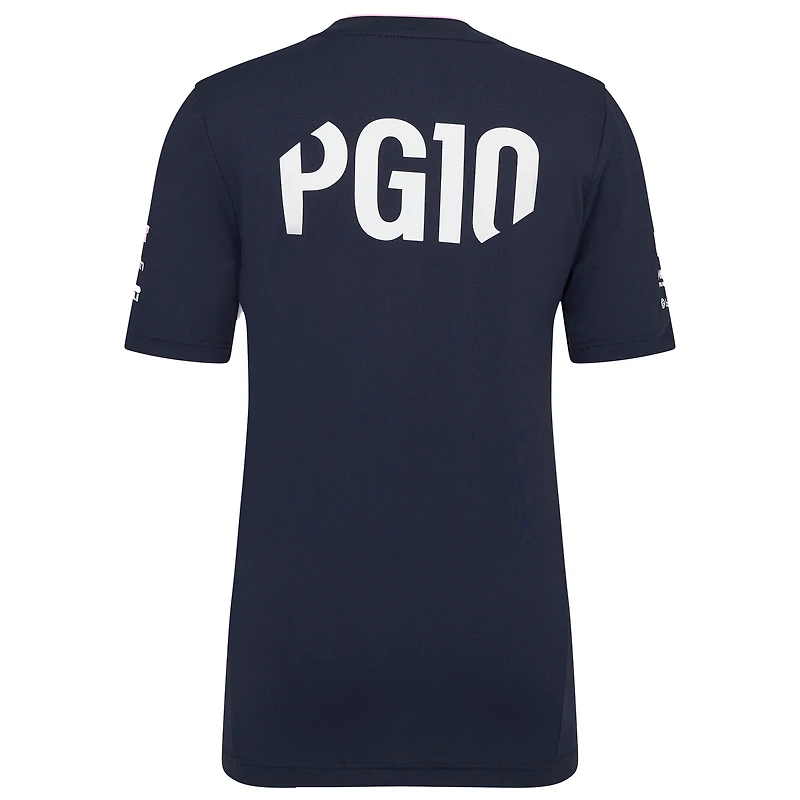 T-shirt pilote bleu marine Castore Pierre Gasly Team Wear Alpine 2025 pour jeunes