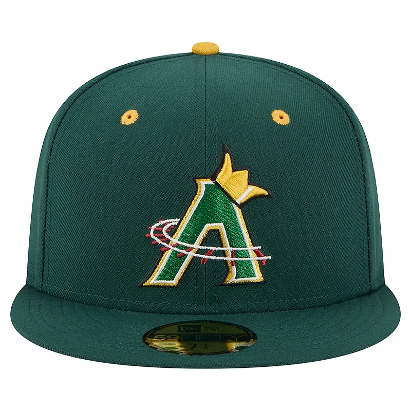 Men's New Era  Dark Green Altoona Curve Theme Nights 59FIFTY Fitted Hat