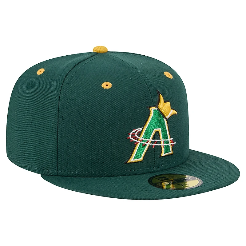 Men's New Era  Dark Green Altoona Curve Theme Nights 59FIFTY Fitted Hat
