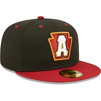 Men's New Era Black Altoona Curve Authentic Collection Team Home 59FIFTY Fitted Hat