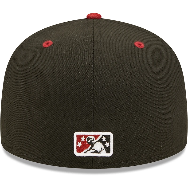 Men's New Era Black Altoona Curve Authentic Collection Team Home 59FIFTY Fitted Hat