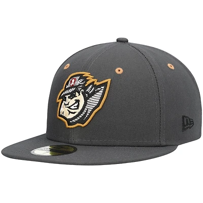 Men's New Era Gray Altoona Curve Road Authentic Collection 59FIFTY Fitted Hat